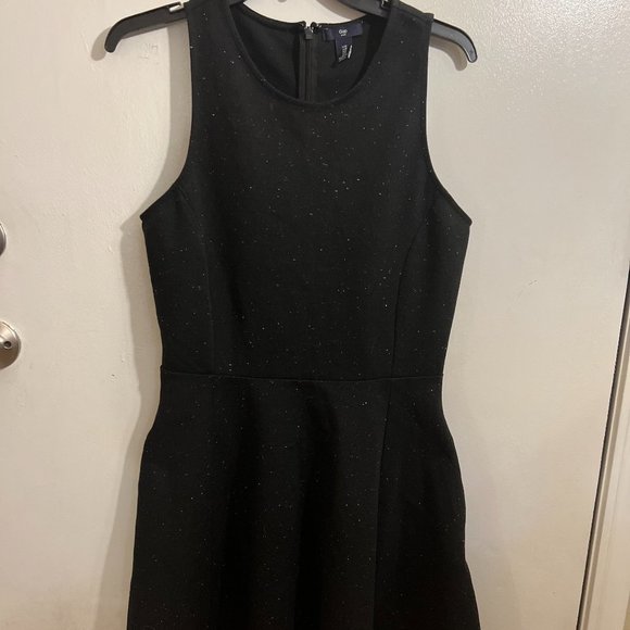 GAP Dresses & Skirts - GAP Black Sleeveless Dress with White Speckles Size M
